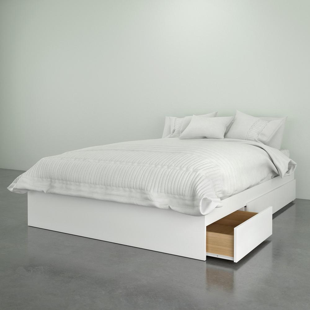 3-Drawer Storage Bed Frame, Full|White. Picture 4