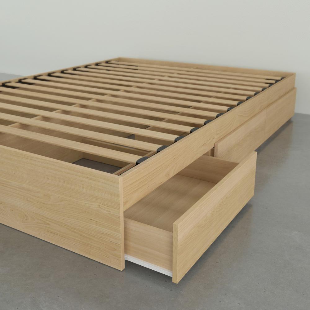 3-Drawer Storage Bed Frame, Full|Natural Maple. Picture 5