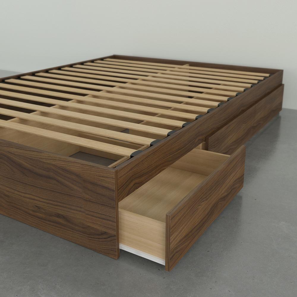 3-Drawer Storage Bed Frame, Full|Walnut. Picture 5