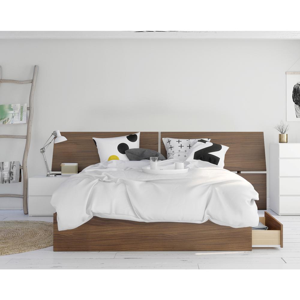 3-Piece Bedroom Set With Bed Frame, Headboard & Nightstand, Queen. Picture 4