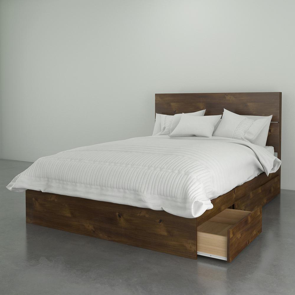 2-Piece Bedset With Bed Frame And Headboard, Full|Truffle. Picture 3