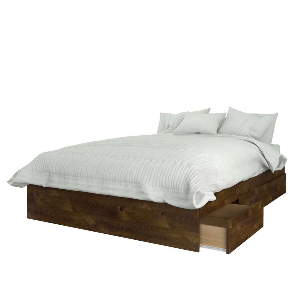2-Piece Bedset With Bed Frame And Headboard, Full|Truffle. Picture 1