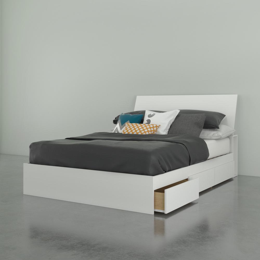 Nexera 2 Piece Full Size Bedroom Set, White. Picture 4