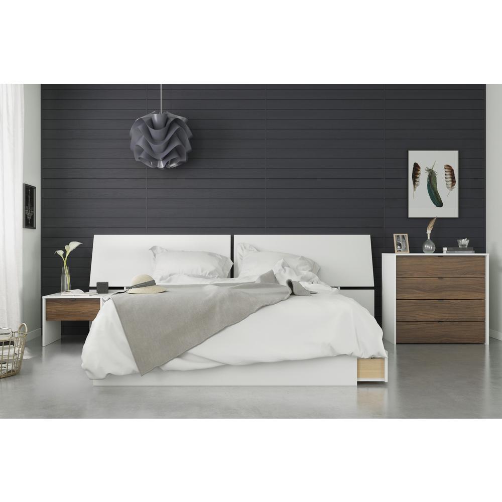 4-Piece Bedroom Set With Bed Frame, Headboard, Nightstand & Dresser, Queen. Picture 4
