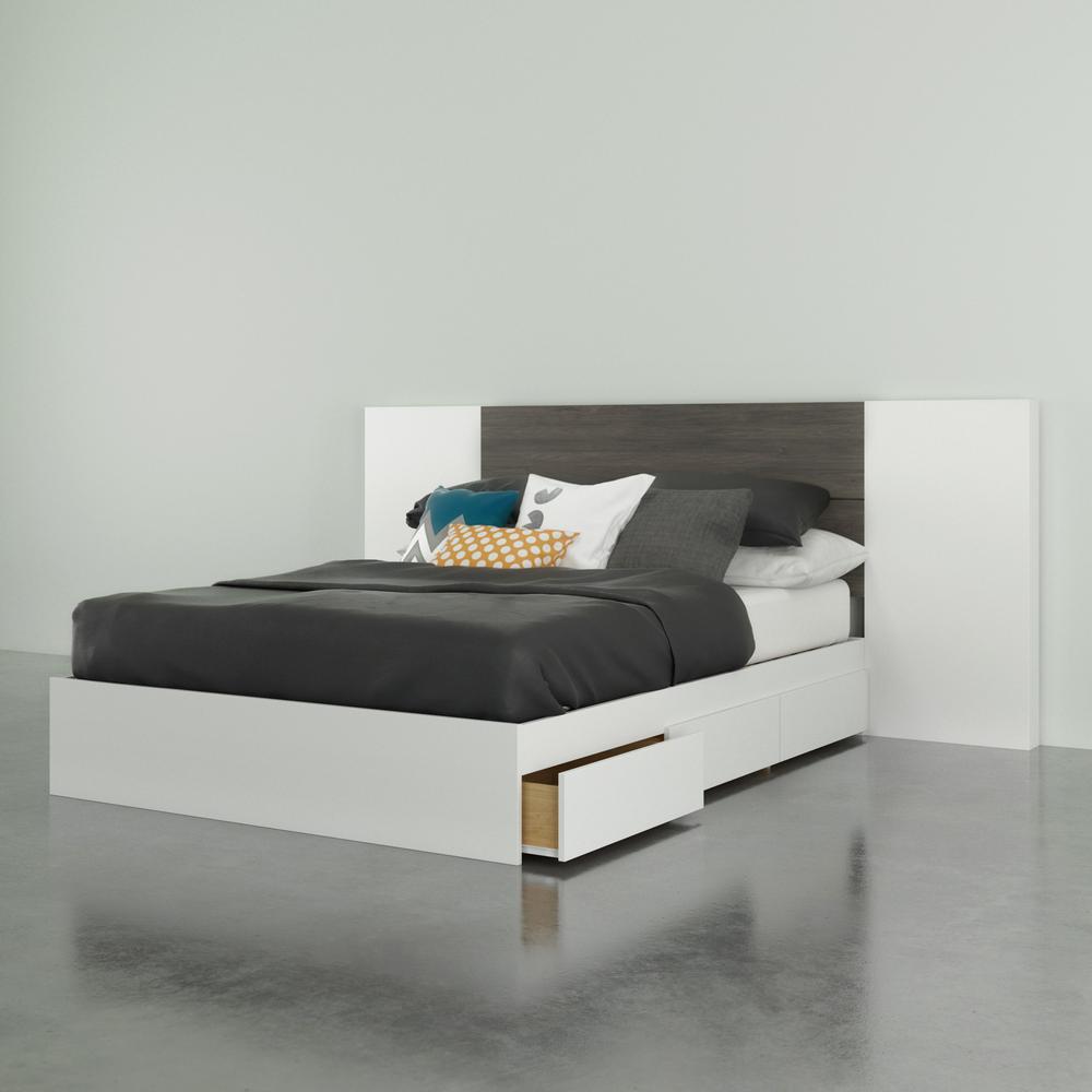 3-Piece Bedroom Set With Bed Frame, Headboard & Extension Panels, Full. Picture 1