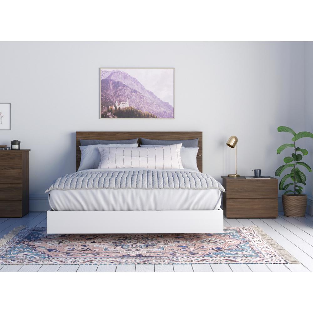 3-Piece Bedroom Set With Bed Frame, Headboard & Nightstand, Queen. Picture 1