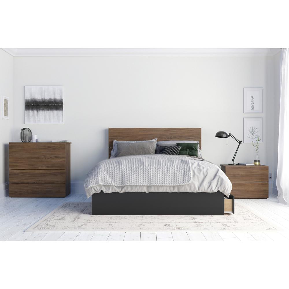 4-Piece Bedroom Set With Bed Frame, Headboard, Nightstand & Dresser, Full. Picture 1