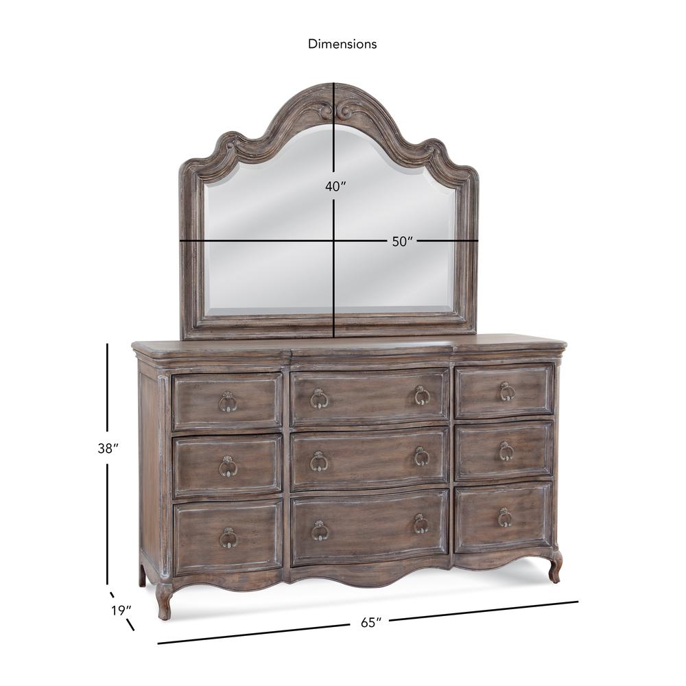Genoa Triple Dresser and Mirror. Picture 5
