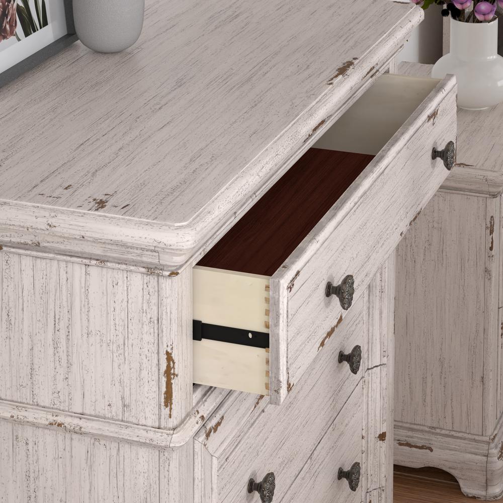 Providence Five Drawer Chest, Antiqued White. Picture 4