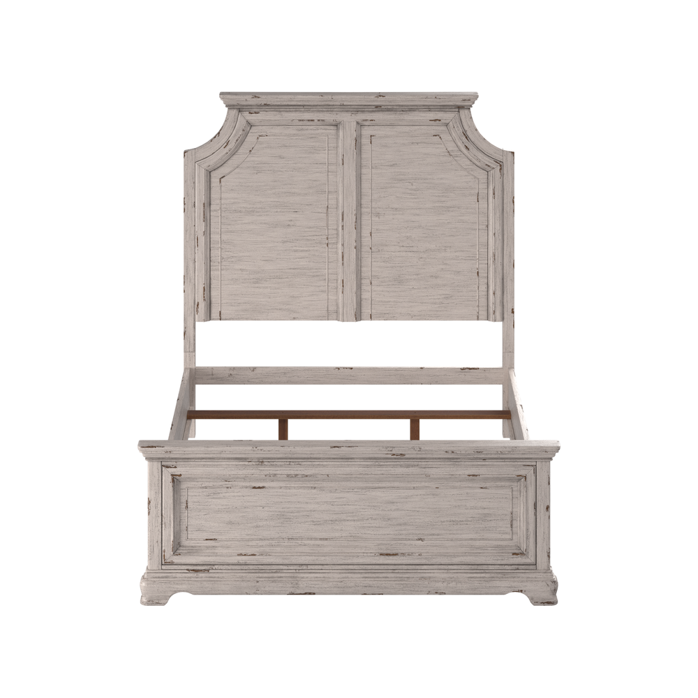 Providence Queen Bed, Antiqued White. Picture 1