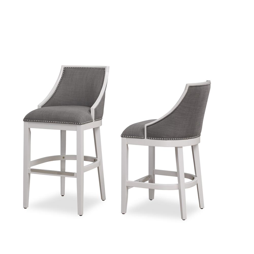 Lanie Bar Stool, Off White. Picture 1
