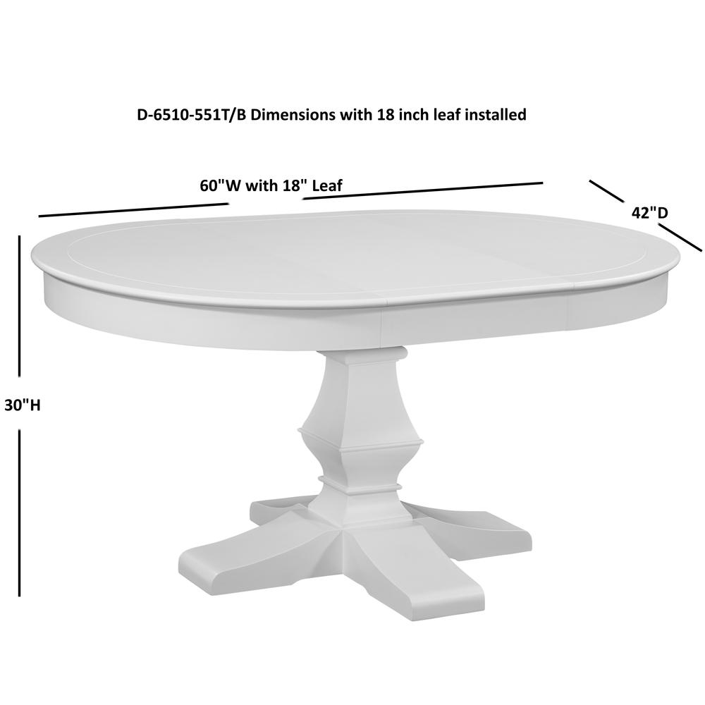 Round Pedestal Table (Top only w/18" leaf). Picture 4