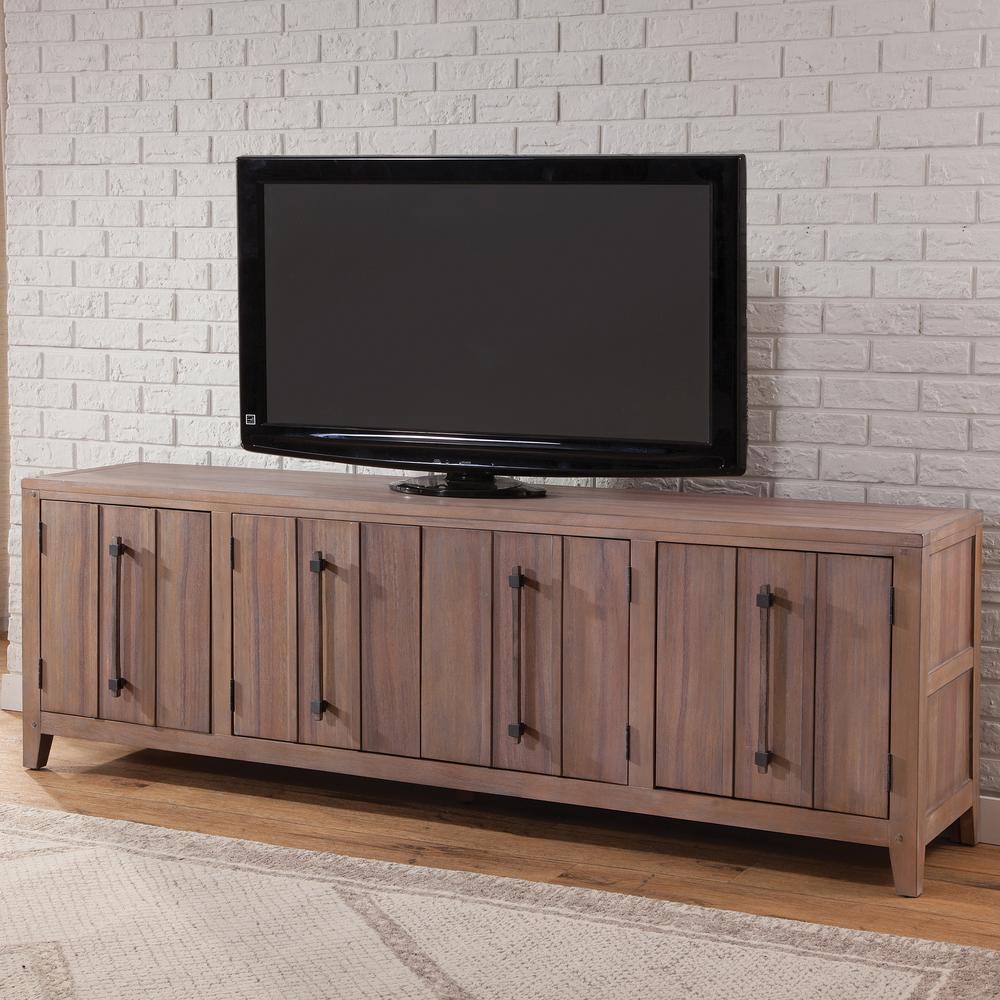 Aurora Weathered Gray 80" TV Console. Picture 4