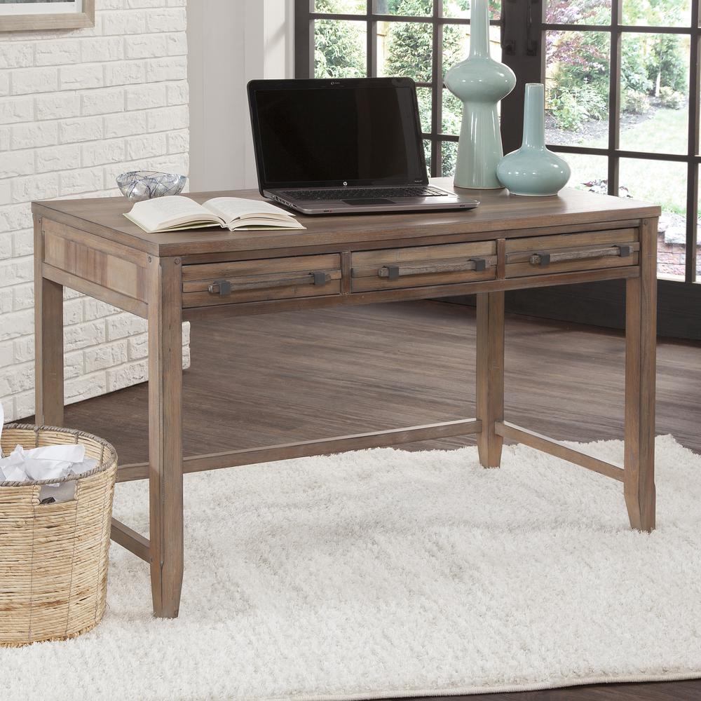 Aurora 50" Writing Desk - Weathered Grey. Picture 2