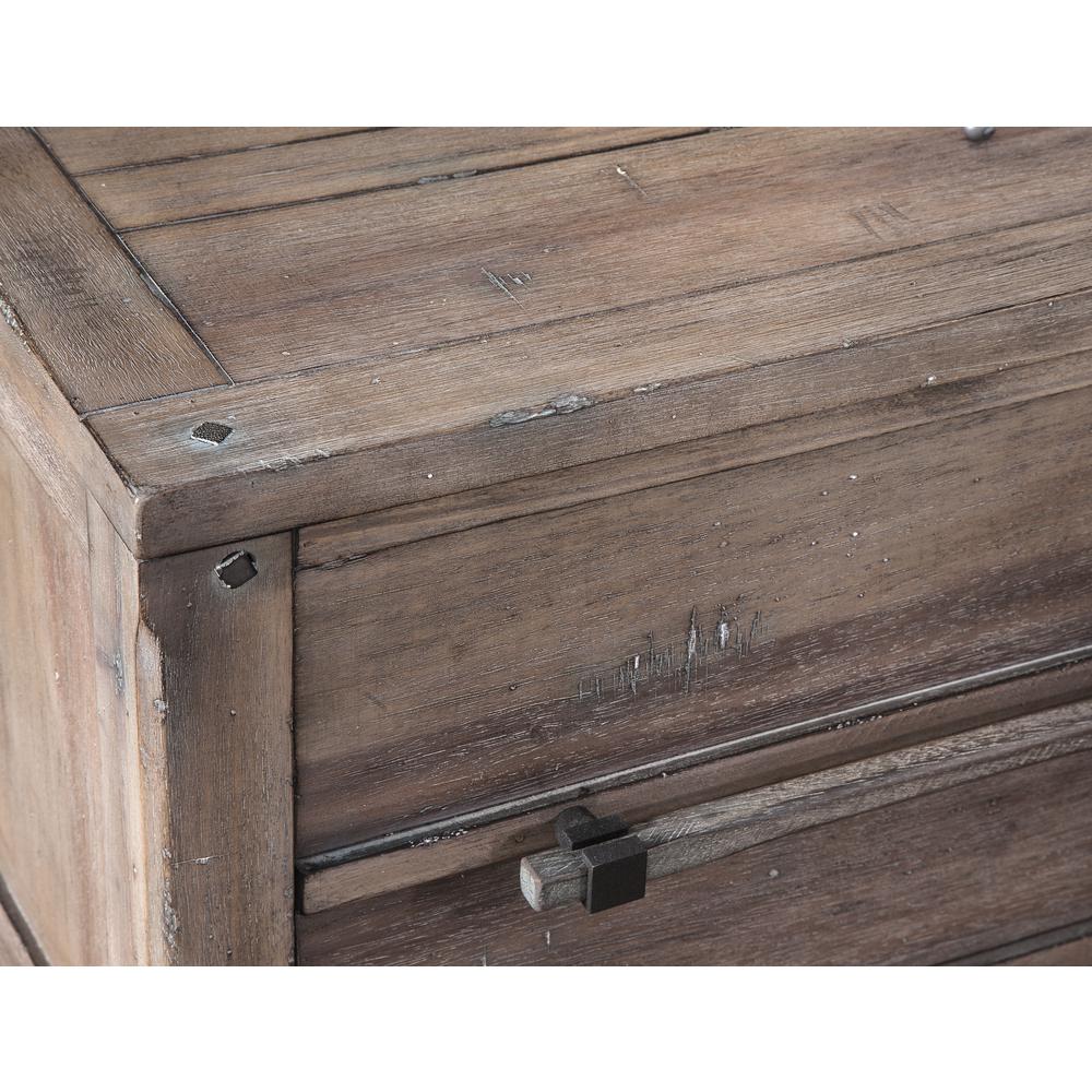 Aurora Weathered Gray Two Drawer Nightstand. Picture 2
