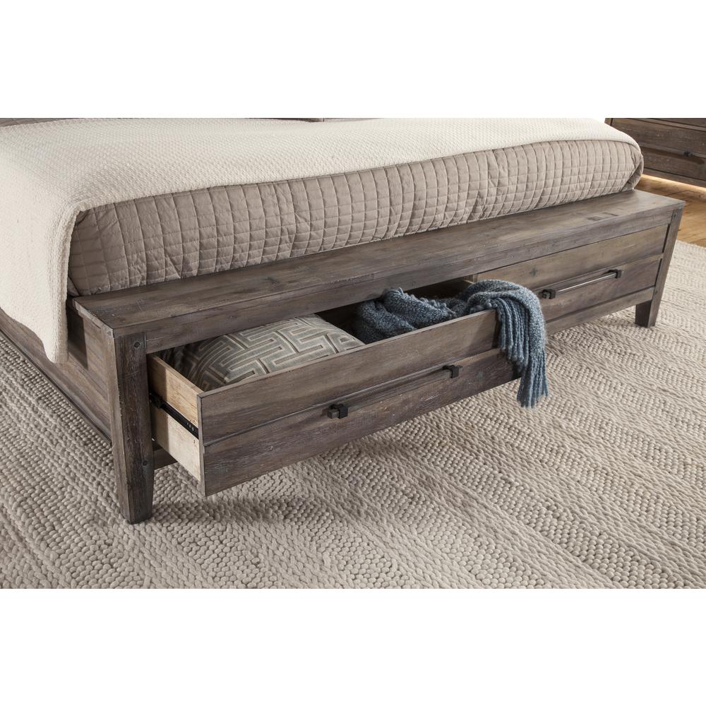Aurora Weathered Gray Queen Sleigh Bed. Picture 2