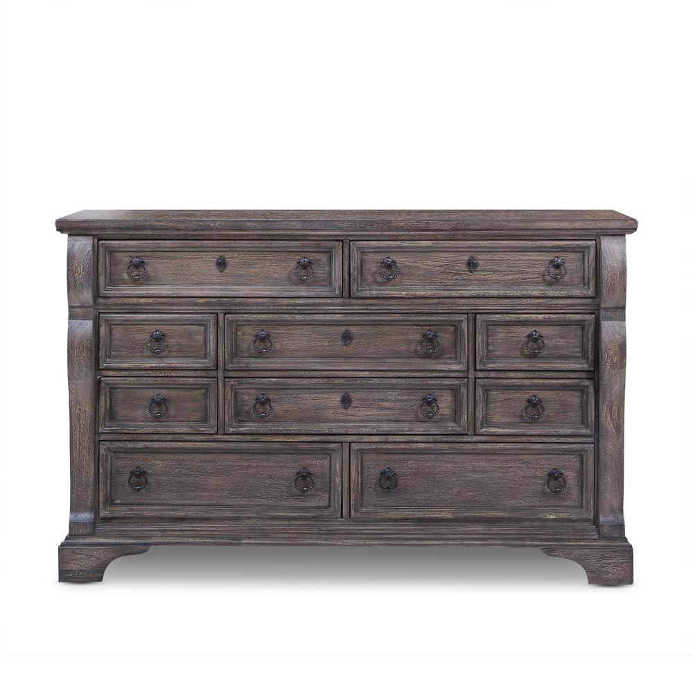 Heirloom Rustic Charcoal Triple Dresser. Picture 1
