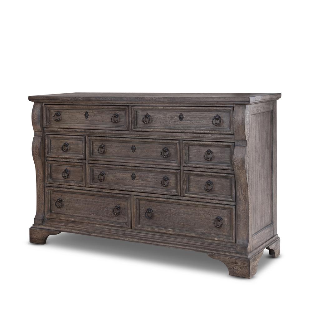 Heirloom Rustic Charcoal Triple Dresser. Picture 3