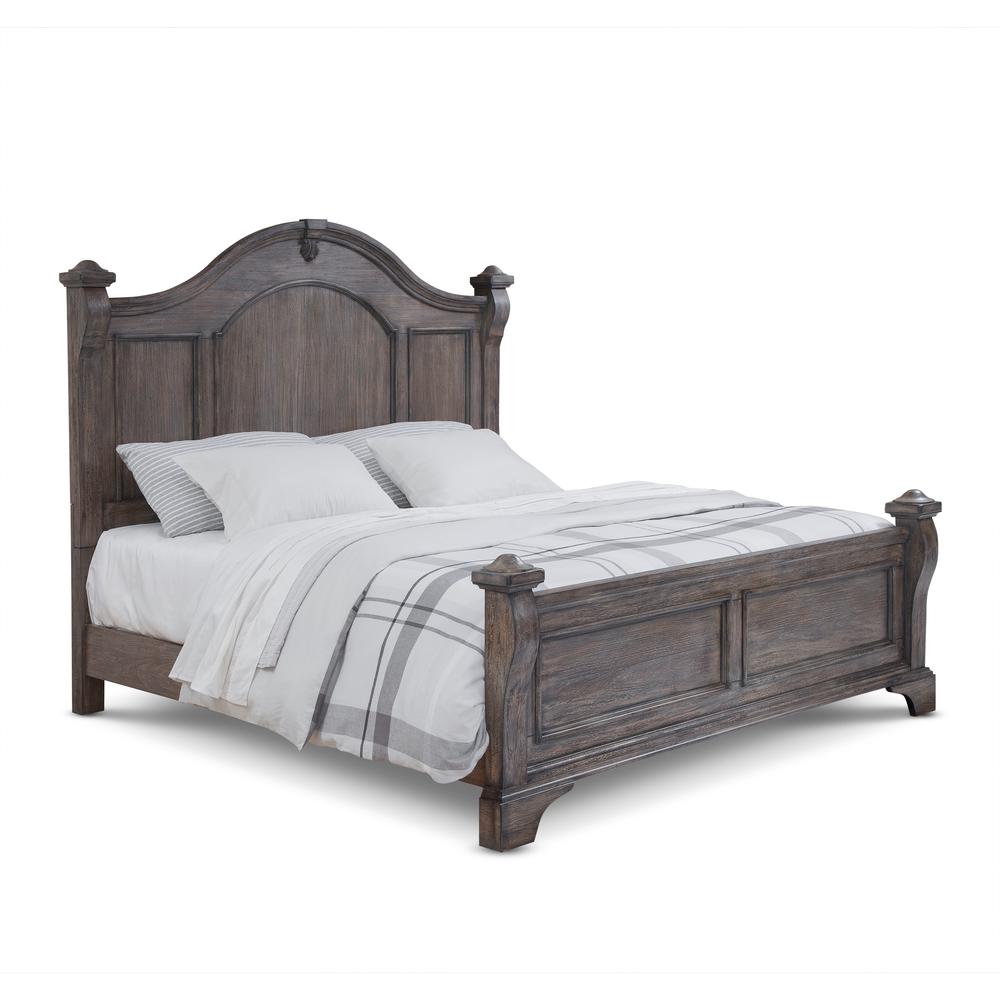 Heirloom Rustic Charcoal King Poster Bed. Picture 1
