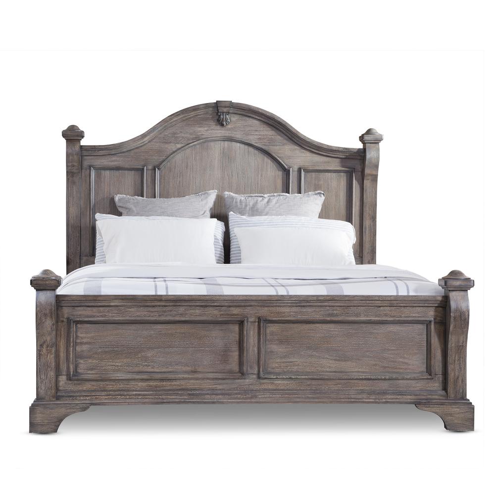 Heirloom Rustic Charcoal King Poster Bed. Picture 3