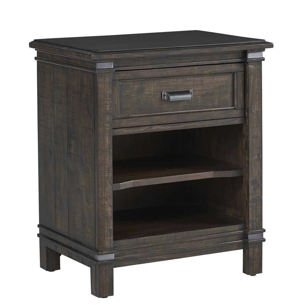Farmwood 1 Drawer Nightstand. Picture 2