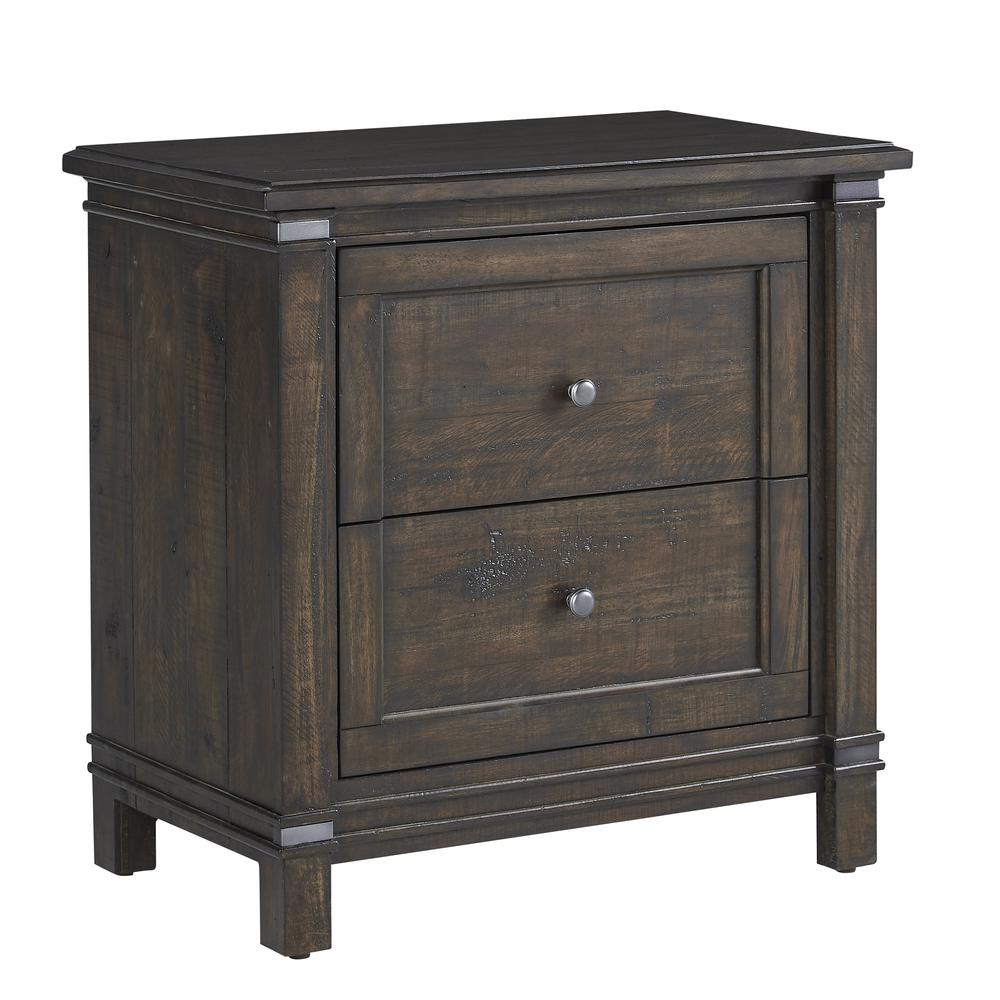 Farmwood 2 Drawer Nightstand. Picture 1