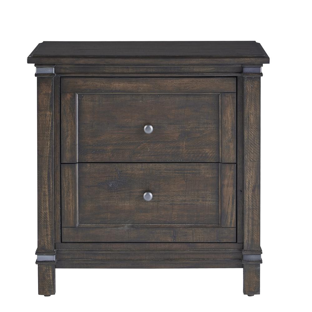 Farmwood 2 Drawer Nightstand. Picture 3