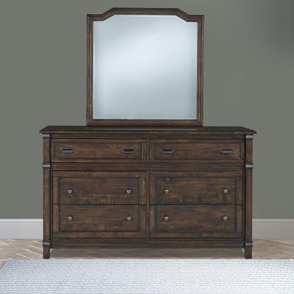 Farmwood Dresser And Mirror. Picture 2