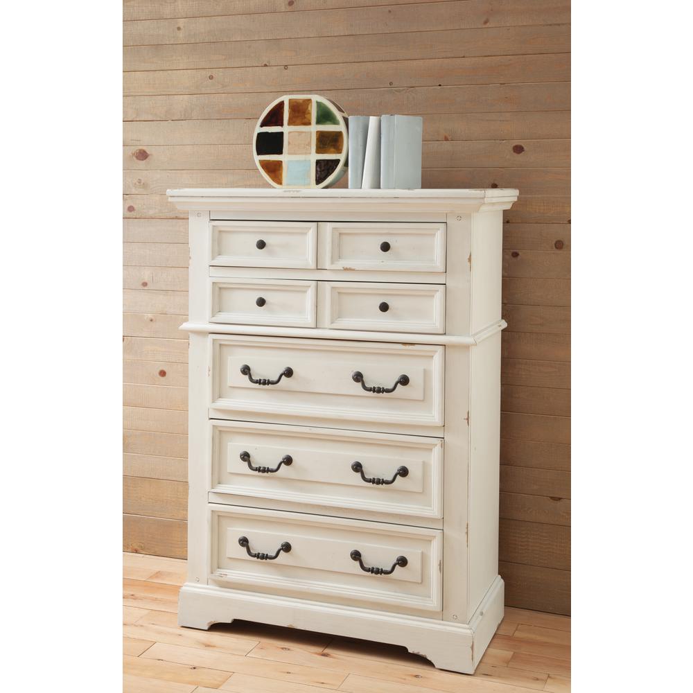 Stonebrook Antiqued White Chest. Picture 7