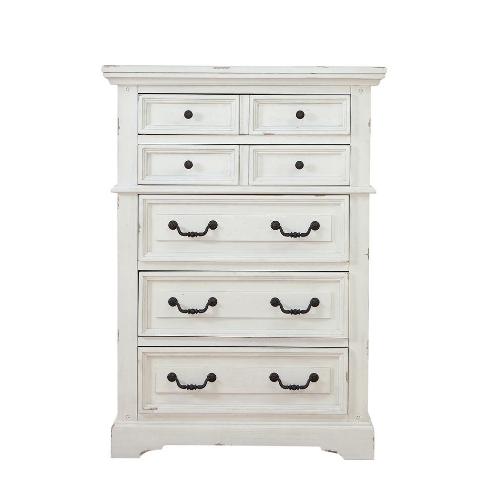 Stonebrook Antiqued White Chest. Picture 1