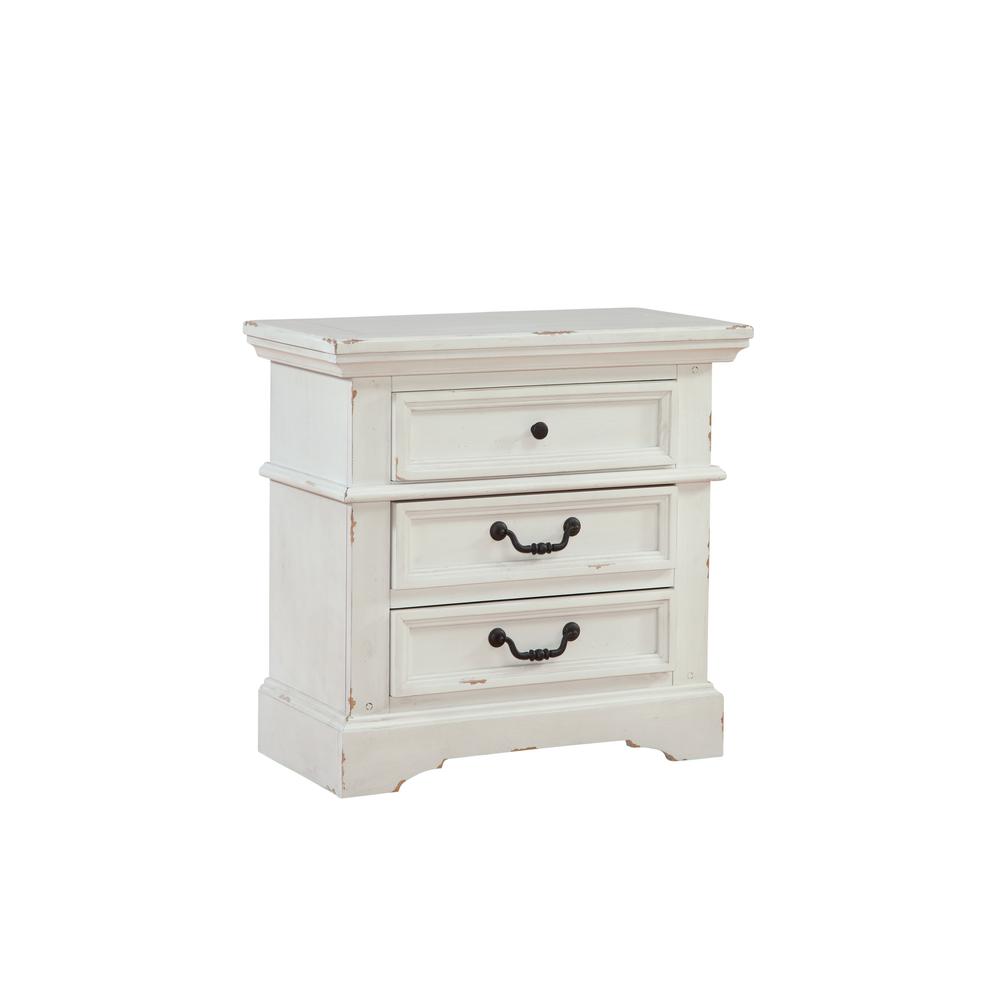 Stonebrook Antiqued White Nightstand. Picture 7