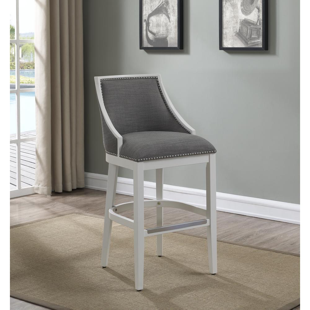 Lanie Bar Stool, Off White. Picture 4