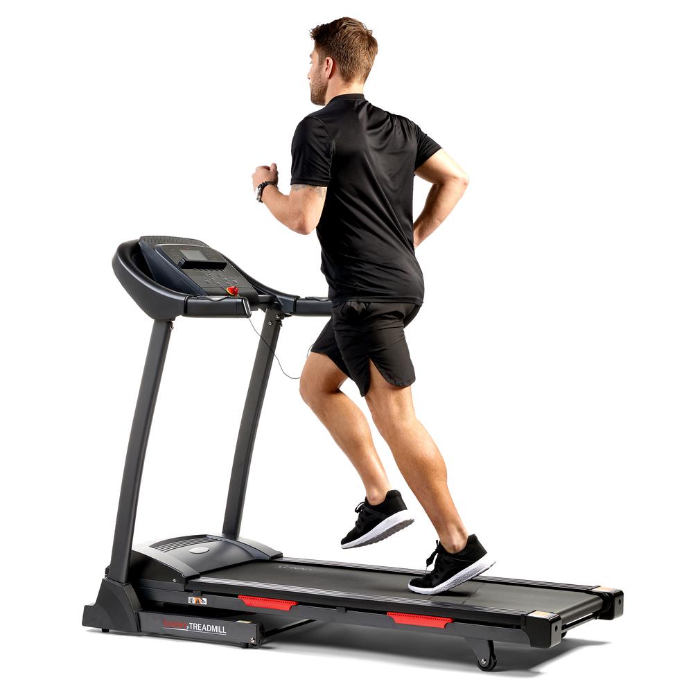 Sunny Health & Fitness Premium Folding Auto-Incline Smart Treadmill with Exclusive SunnyFit® App Enhanced Bluetooth Connectivity. Picture 3