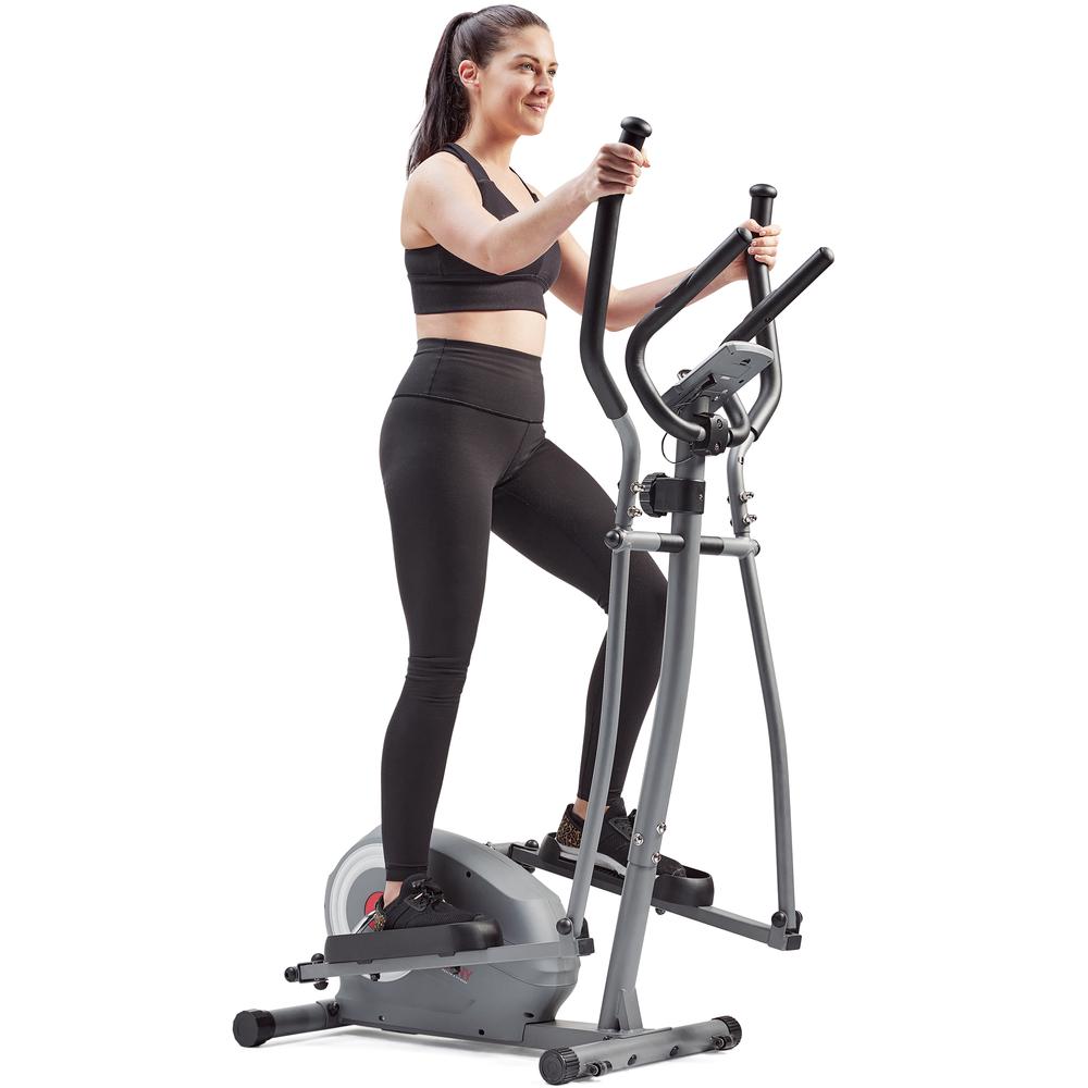 Sunny Health & Fitness Essentials Series Magnetic Smart Elliptical with Exclusive SunnyFit® App Enhanced Bluetooth Connectivity. Picture 3