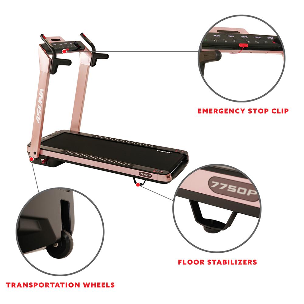SpaceFlex Motorized Treadmill Pink. Picture 5