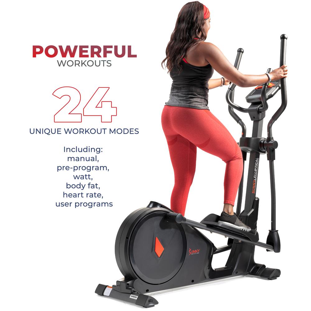 Sunny Health & Fitness Premium Elliptical Exercise Machine Smart Trainer with Exclusive SunnyFit® App Enhanced Bluetooth Connectivity. Picture 10