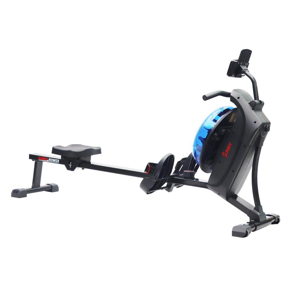 Sunny Health & Fitness Hydro + Dual Resistance Smart Magnetic Water Rowing Machine in Blue - SF-RW522017BLU. Picture 7