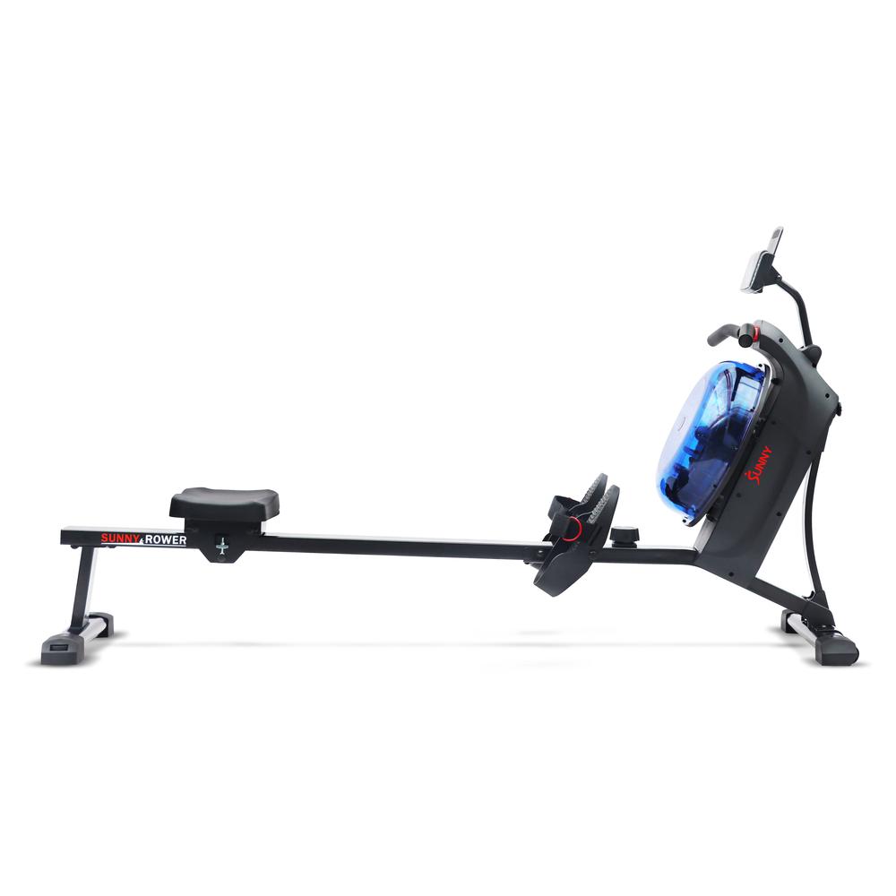 Sunny Health & Fitness Hydro + Dual Resistance Smart Magnetic Water Rowing Machine in Blue - SF-RW522017BLU. Picture 1