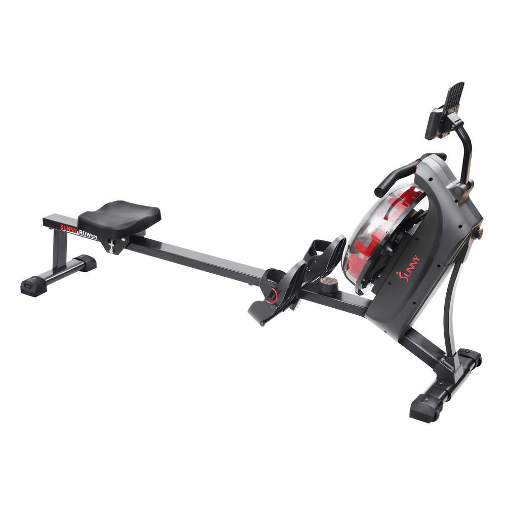 Sunny Health & Fitness Hydro + Dual Resistance Smart Magnetic Water Rowing Machine in Black - SF-RW522017BLK. Picture 13