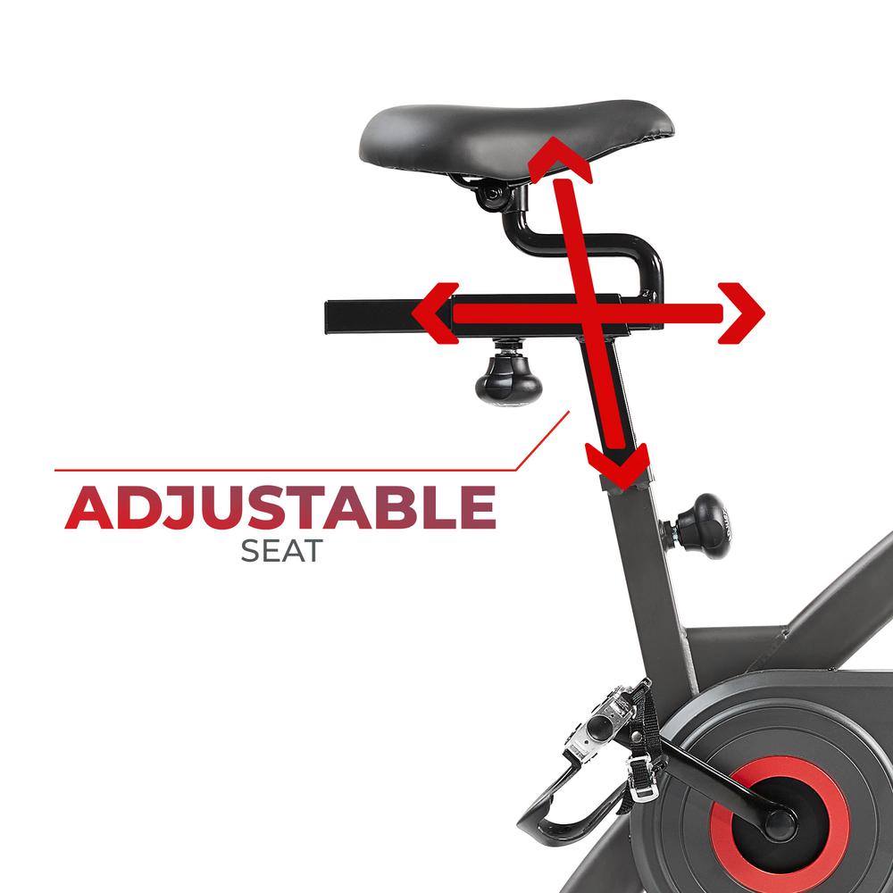 Sunny Health & Fitness Premium Magnetic Resistance Smart Indoor Cycling Bike with Quiet Belt Drive and Exclusive SunnyFit® App Enhanced Bluetooth Connectivity. Picture 13