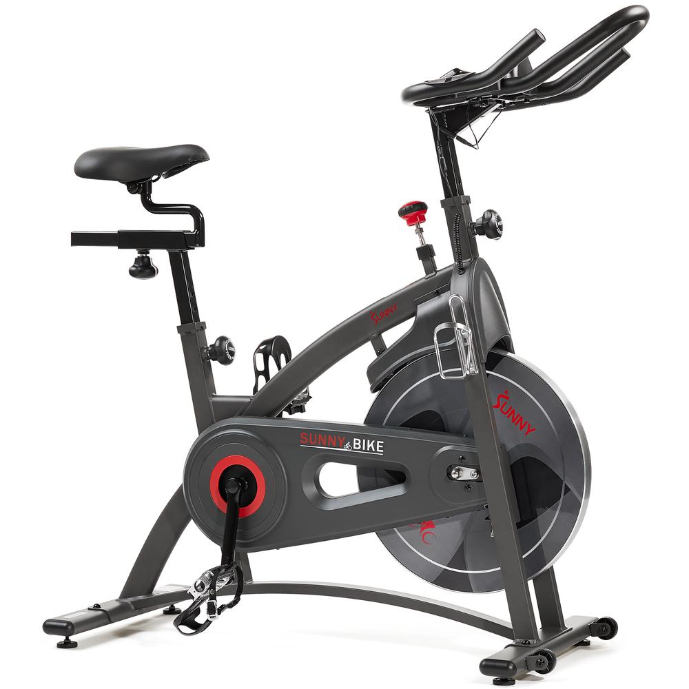 Sunny Health & Fitness Premium Magnetic Resistance Smart Indoor Cycling Bike with Quiet Belt Drive and Exclusive SunnyFit® App Enhanced Bluetooth Connectivity. Picture 1
