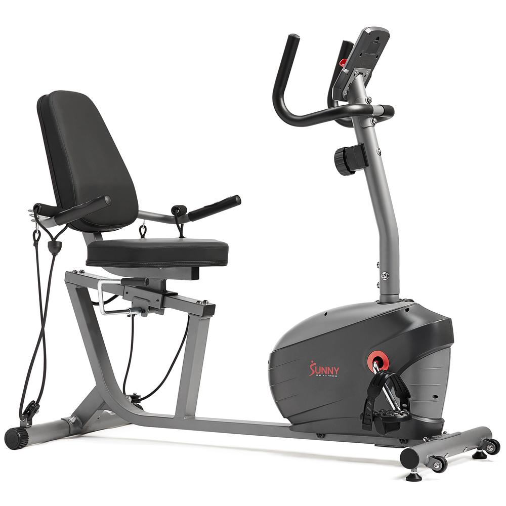 Sunny Health & Fitness Performance Interactive Series Recumbent Exercise Bike with Exclusive SunnyFit™ App Enhanced Bluetooth Connectivity - SF-RB420031. Picture 1