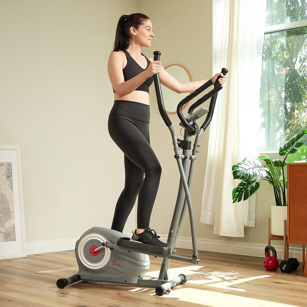 Sunny Health & Fitness Essentials Series Magnetic Smart Elliptical with Exclusive SunnyFit® App Enhanced Bluetooth Connectivity. Picture 7