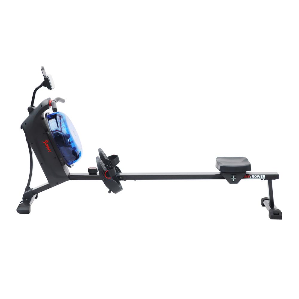 Sunny Health & Fitness Hydro + Dual Resistance Smart Magnetic Water Rowing Machine in Blue - SF-RW522017BLU. Picture 12
