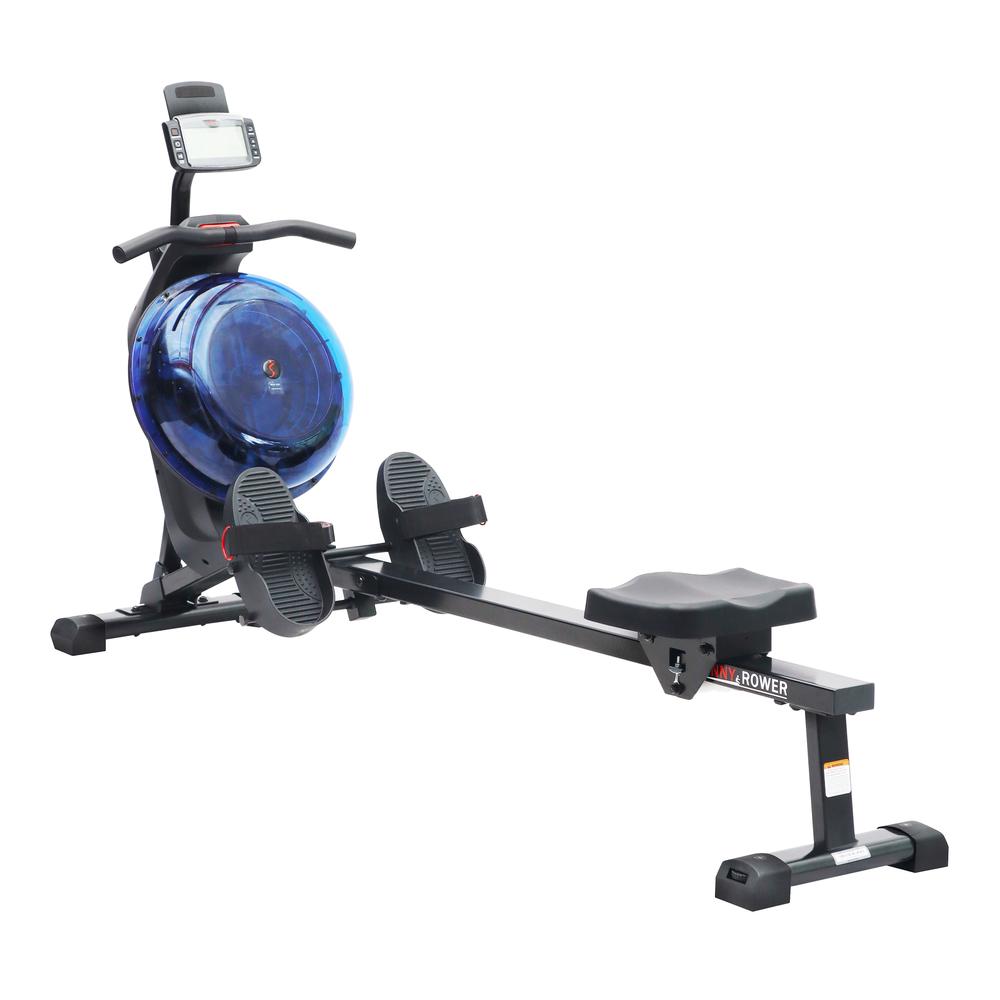 Sunny Health & Fitness Hydro + Dual Resistance Smart Magnetic Water Rowing Machine in Blue - SF-RW522017BLU. Picture 10