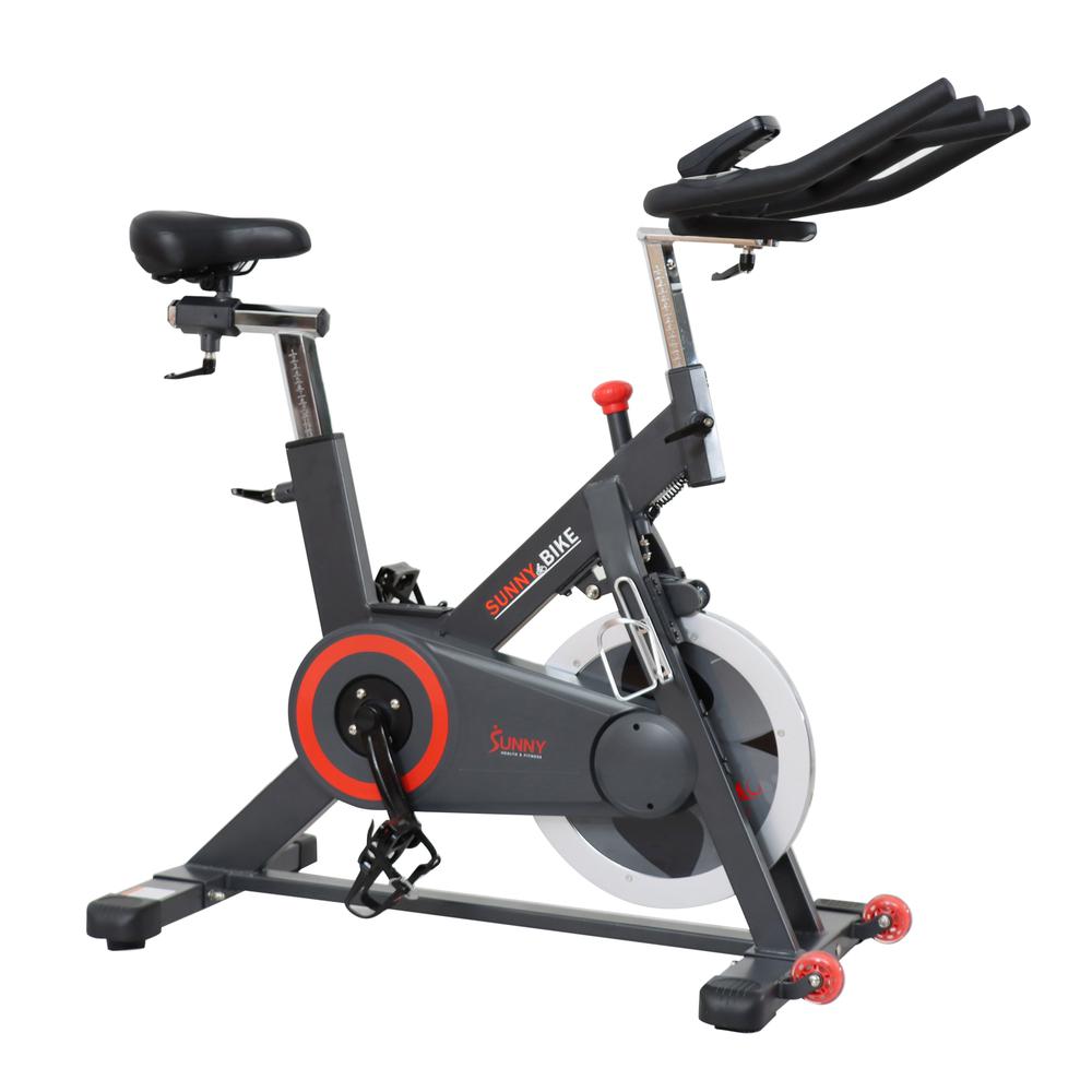Sunny Health & Fitness Premium Indoor Cycling Smart Stationary Bike with Exclusive SunnyFit® App Enhanced Bluetooth Connectivity. Picture 1