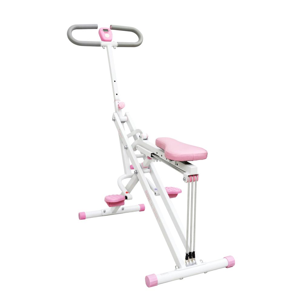 Sunny Health & Fitness Upright Row-N-Ride® Exerciser in Pink – P2100. Picture 5