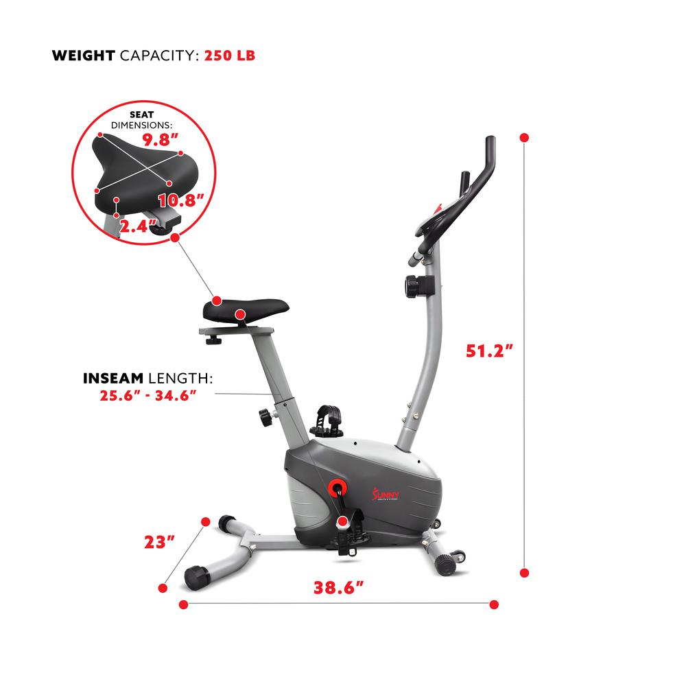 Sunny Health & Fitness Performance Interactive Series Upright Bike - SF-B220030. Picture 2