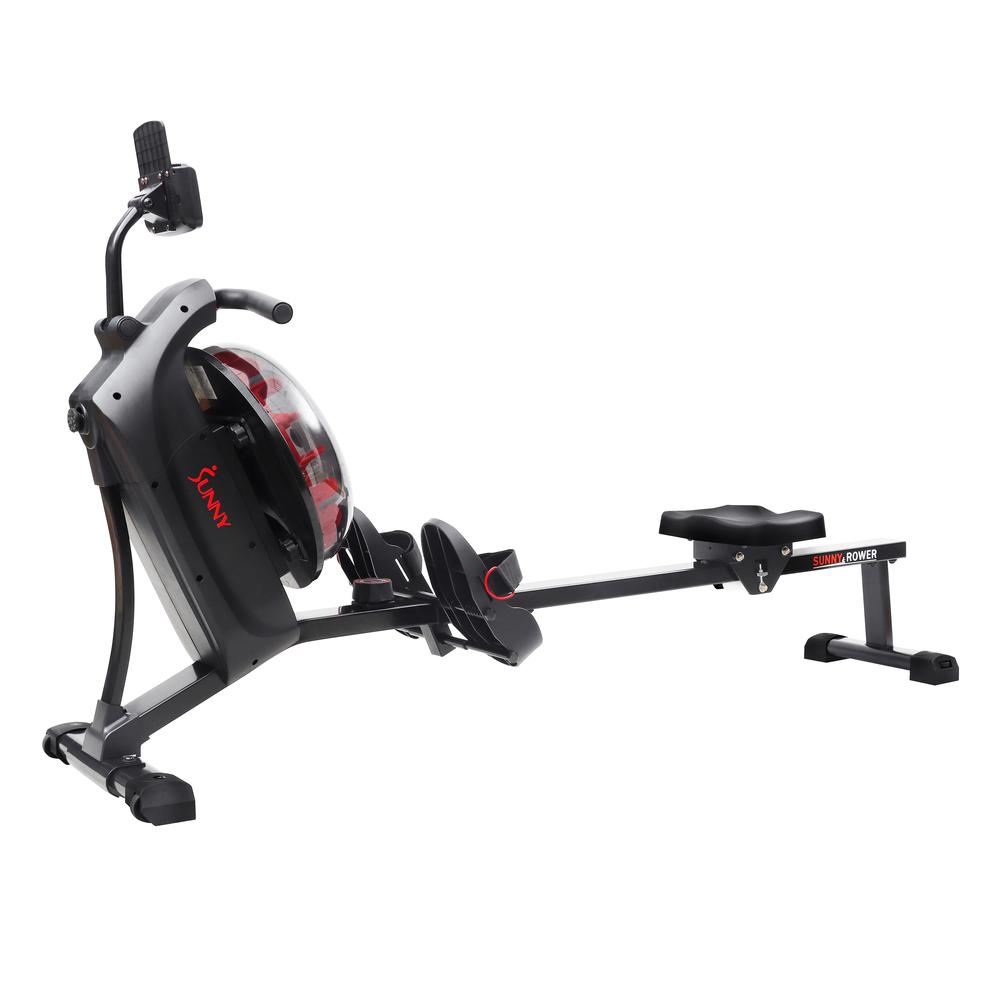 Sunny Health & Fitness Hydro + Dual Resistance Smart Magnetic Water Rowing Machine in Black - SF-RW522017BLK. Picture 12