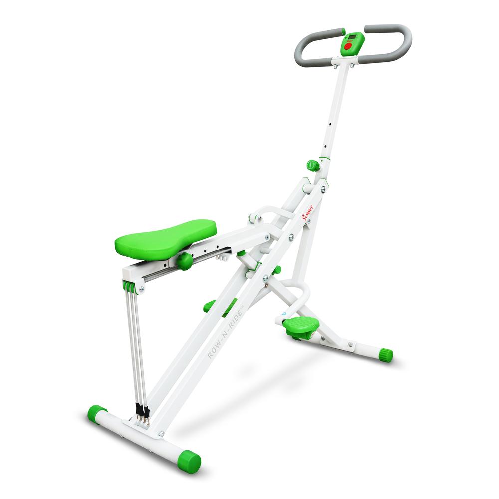 Sunny Health & Fitness Upright Row-N-Ride® Exerciser in Green - NO. 077G. Picture 2
